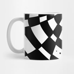 Dimensional heart Geometry made from black color isolated on white background Mug